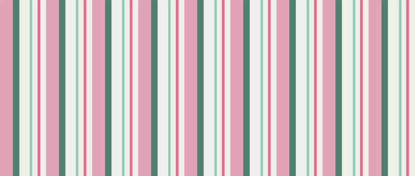 Stripe cane background. Red, green and pink diagonal stripes, vector seamless pattern, Candy cane holiday bg