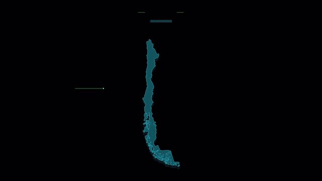 Geographical Map of Chile Showing Coastal Regions and Terrain Details.