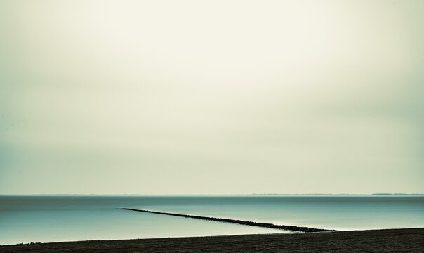 Groynes on the beach, Sylt Island, Germany