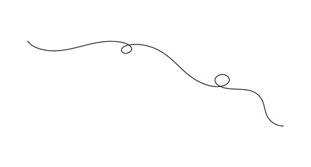 Fototapeta premium Depicting a wave line art in continuous one line style, featuring an editable stroke vector design.