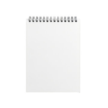 Blank spiral notepad for writing and notes isolated on transparent background