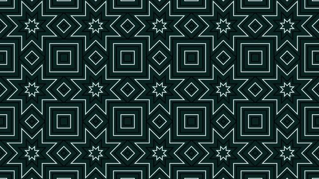 Dark teal black and mint seamless geometric pattern