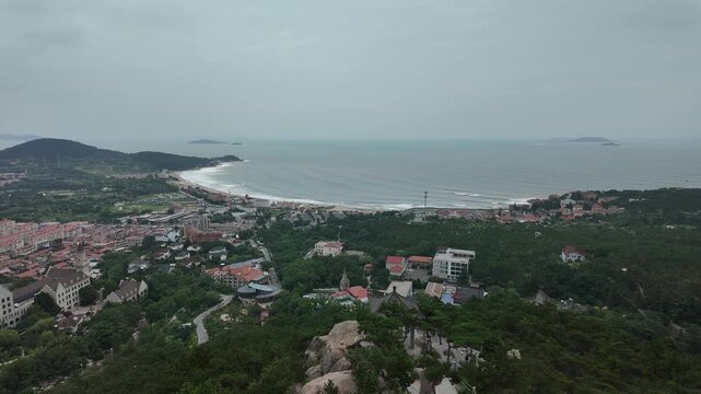 중국 칭다오 라오산 전망 타임랩스