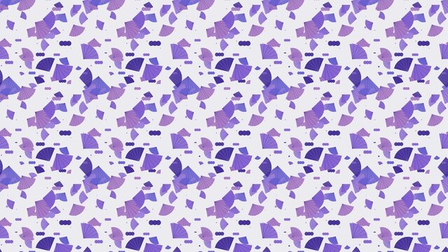 Patr&oacute;n de fondo de abanico plegable vectorial &iacute;ndigo sin costuras