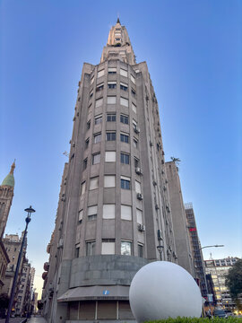 Kavanagh Building Facade with Urban Design Feature in Buenos Aires