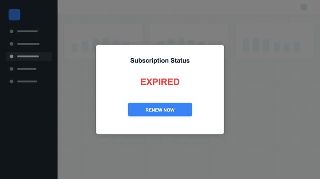Subscription Status Dashboard Screen Renewal Transition