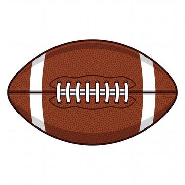American football cartoon isolated on white background