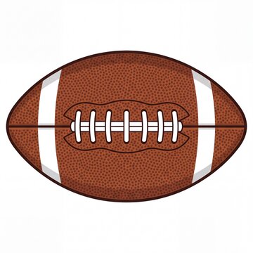 American football cartoon isolated on white background