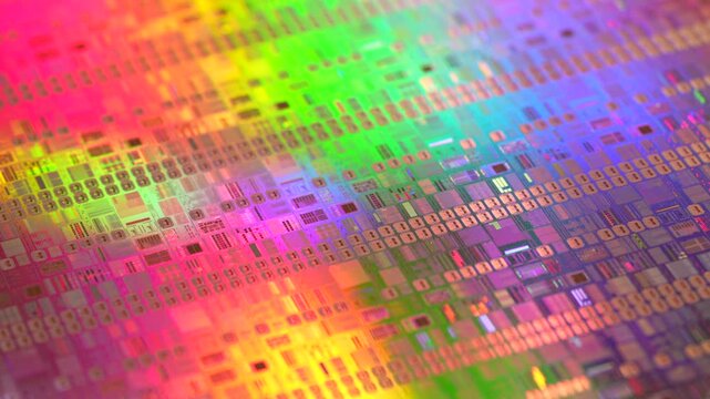 Silicon wafer for manufacturing semiconductor of integrated circuit,AI Hardware and Semiconductor Industry Concept.