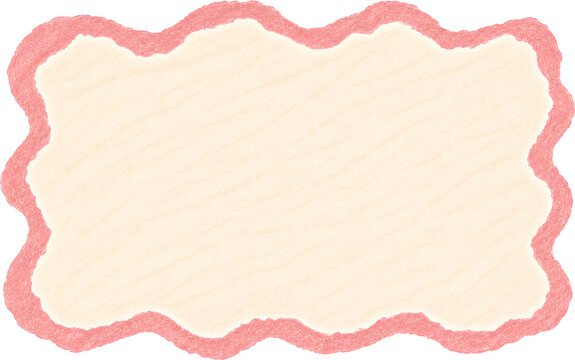 torn paper frame with wavy outer edge  