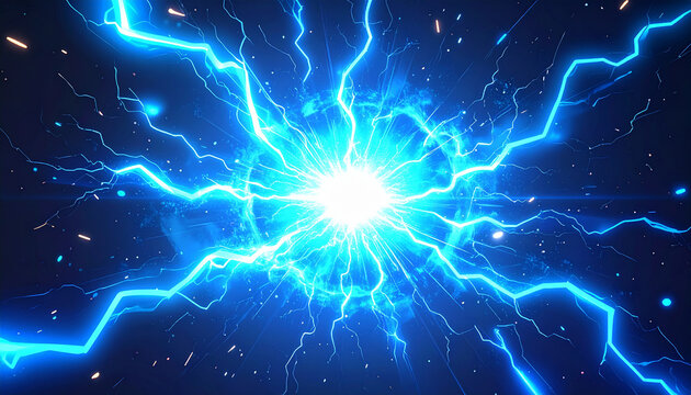 電気エネルギーが一点に集まるチャージエフェクト
Electric energy charge effect converging to a central point