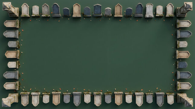 Colorful spools of thread arranged in a decorative border frame
