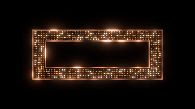 rectangle golden title glitter particles element background
