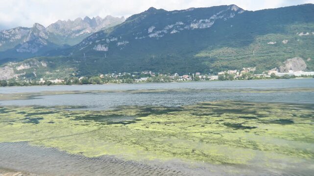 Lecco lake in Olginate, Lecco, Italy