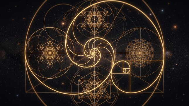 Fibonacci Spiral in Abstract Geometry.