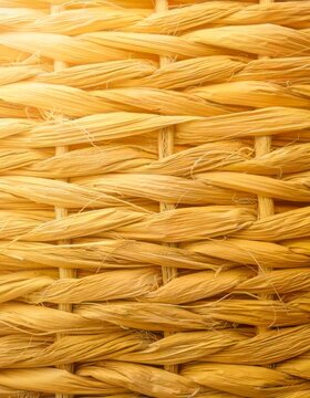 Golden raffia weave background, woven straw texture in warm summer light, for banner, poster, presentation and web design