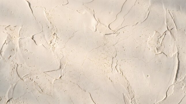 A textured beige background made of Venetian plaster with barely visible cracks; a decorative wall surface made of mortar for a modern design. AI generated.