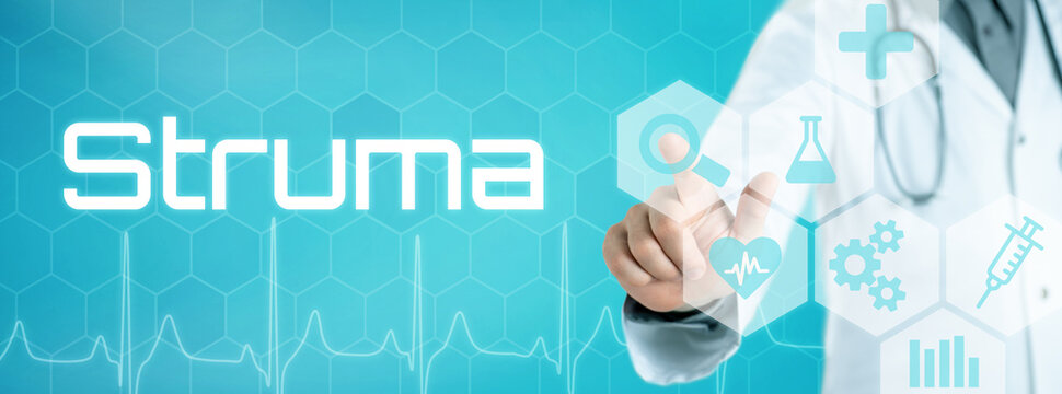 Arzt mit futuristischem Interface - Struma
