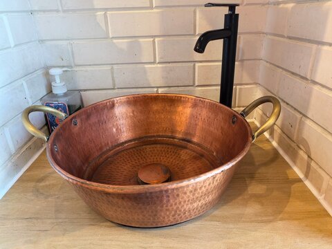 old metal basin