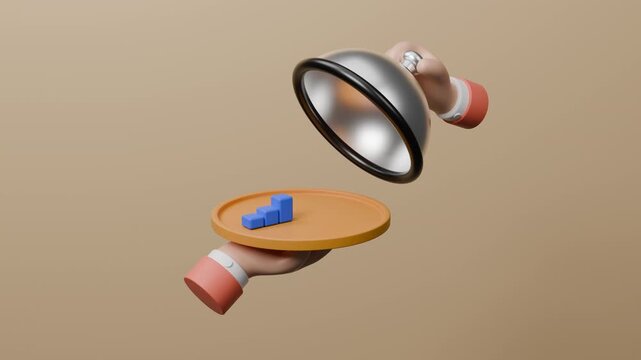 Business growth strategy concept, investment growth, planning and starting corporate business start up aiming objective value development leadership and customer target. Financial growth. 3d animation