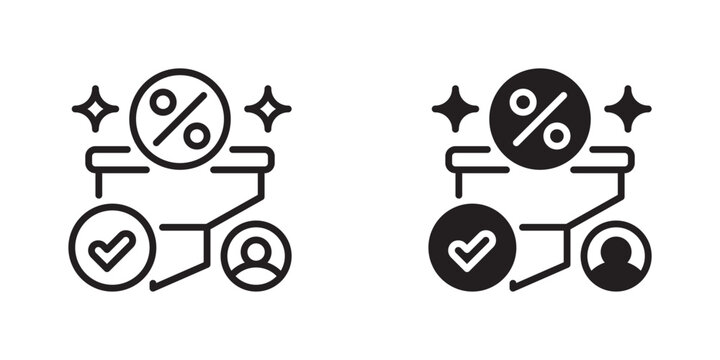 Marketing Funnel Line Icon, Outline Symbol for Customer Acquisition, Lead Conversion, Audience Segmentation, Sales Growth, and Marketing Strategy. Vector Sign Icon.