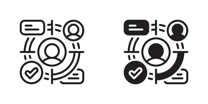 Target Audience Line Icon, Outline Symbol for Customer Segmentation, Market Targeting, Audience Analysis, Campaign Planning, and Marketing Strategy. Vector Sign Icon.
