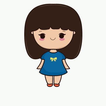 Little miss with blue dress