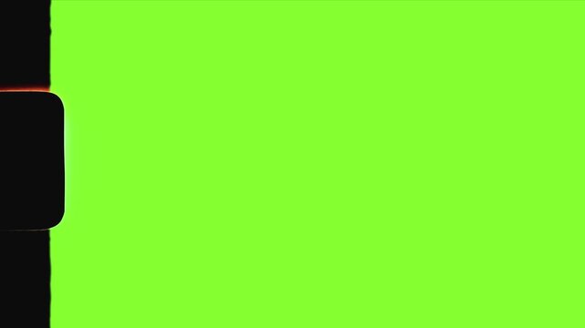 Vintage film strip overlay with green screen