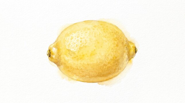 Fresh lemon watercolor illustration on white background, ideal for food packaging, menu design, recipe books, juice labels, and healthy lifestyle branding.