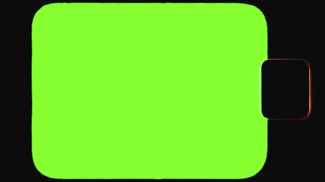 Super 8mm film frame with green screen scrolling vertically