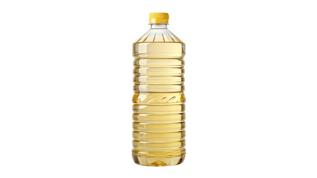 Plastic Cooking Oil Bottle Mockup Isolated on White Background   