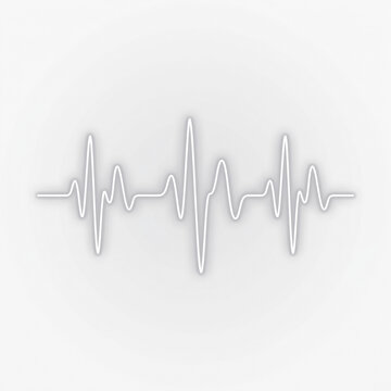 Simple heartbeat pulse line icon