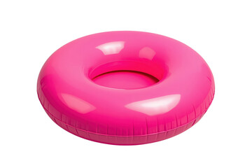 Obraz premium Traditional bright pink inflatable pool ring