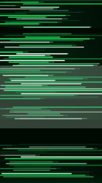 Matrix green on black interlace comb tearing animation, abstract glitch motion background with no text, vertical 9:16
