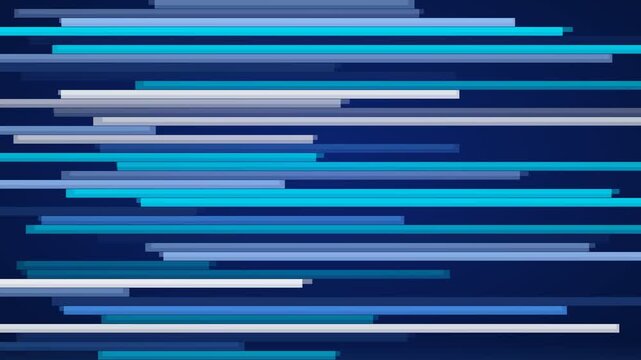 Electric blue on navy interlace comb tearing animation, abstract glitch motion background with no text