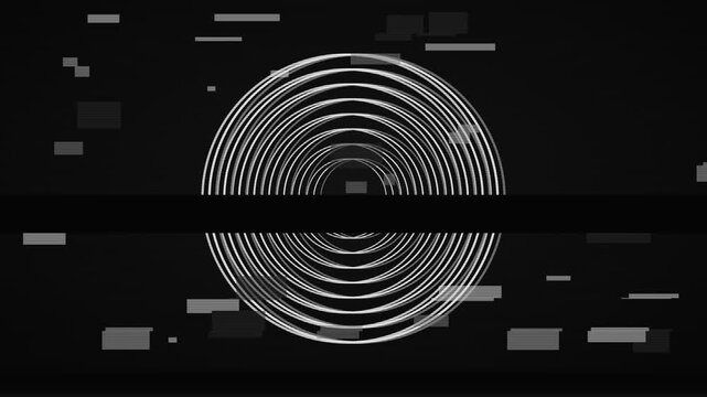 Black and white rgb split geometry animation, abstract glitch motion background with no text