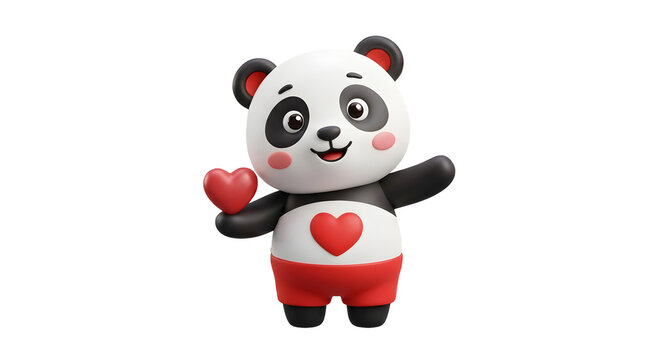 Cute Panda Bear 3D Model
