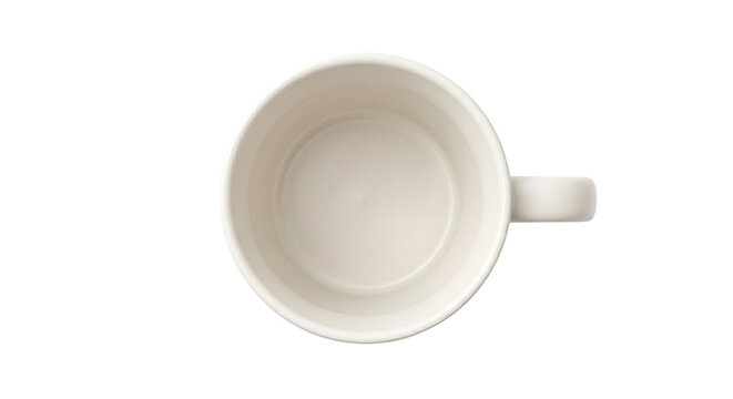 Ceramic coffee mug top view isolated on white background with ceramic cup tea mug beverage cup porcelain cup white background
