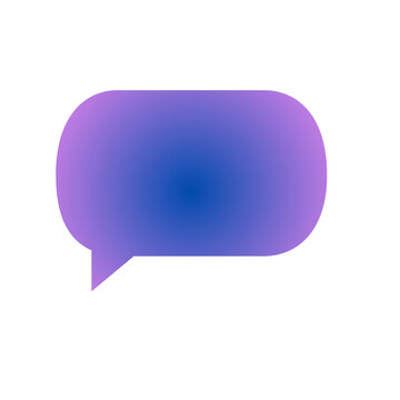 speech bubble icon Purple Blue Gradient Speech Bubble Chat Icon
