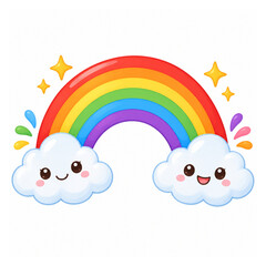 Obraz premium Cute Rainbow