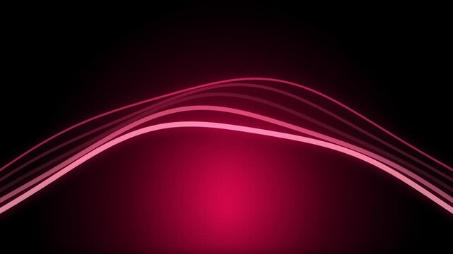 Pink waveform pulses and fades against a black background