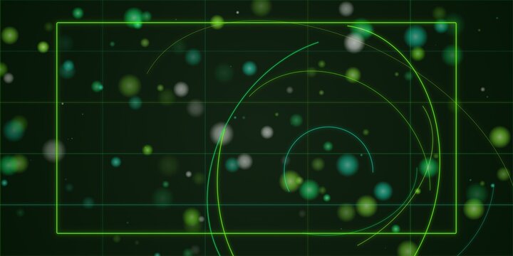 Spiral trajectory over star field background