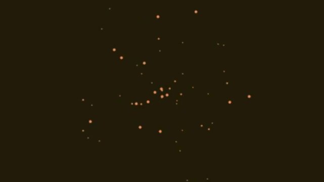Floating Lights in Dark Night Sky Scattering Tiny Orbs
