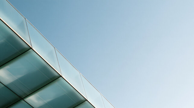 Minimalist Modern Glass Building Facade Against Sky