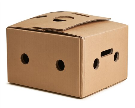 Cardboard Box with Holes for Viewing