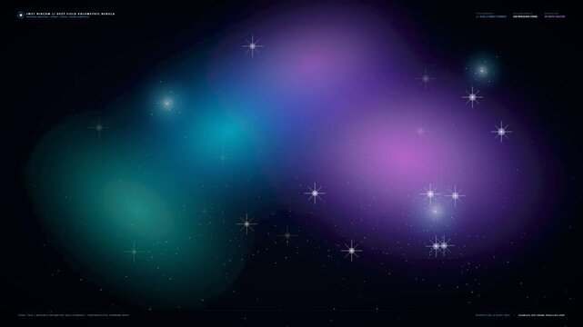 Mesmerizing deep space volumetric nebula, a vast cosmic canvas painted with swirling teal and magenta gas clouds, featuring twinkling stars and subtle motion, creating an ethereal, awe-inspiring, a...