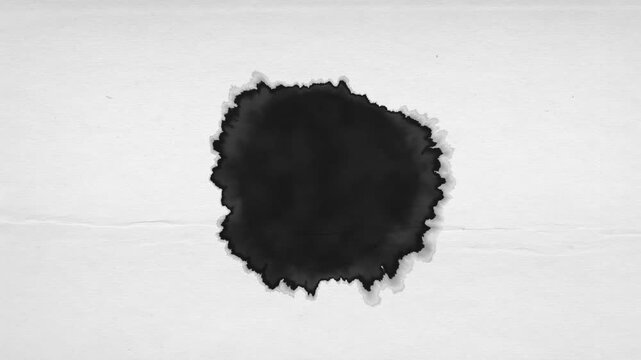 Ink Drop Bleed On Grain Textured Paper Background
Intro animation of a black ink growing on paper with copyspace for your message or logo to put inside
