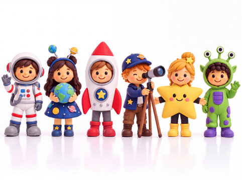 Kinder erleben den Weltall