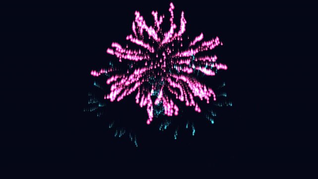 High quality 4k firework animation isolated on a transparent background for easy compositing in celebration and holiday video projects