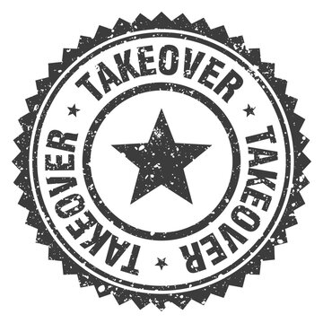 takeover black grunge round stamp. takeover stamp